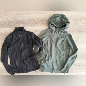 Lululemon Scuba Black and Green Jackets
